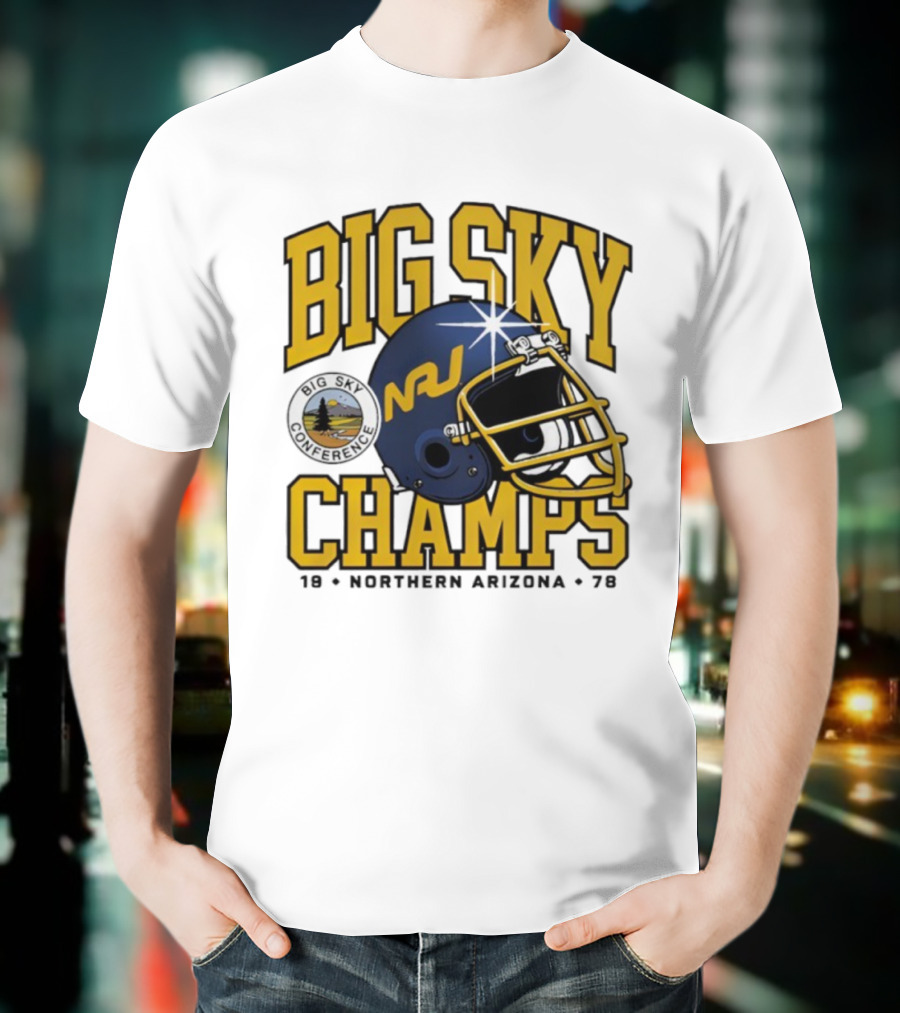 Big Sky Champs 1978 Northern Arizona NAU Football Conference Victory T-Shirt