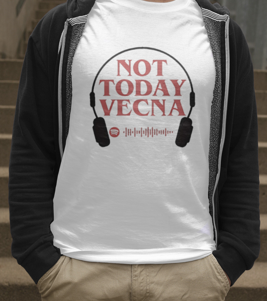 Not Today Vecna Stranger Things Headphones Waveform T-Shirt