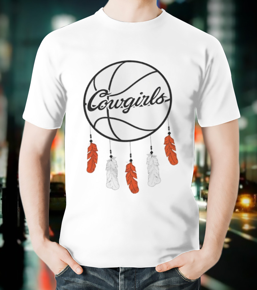 Oklahoma State Cowgirls Basketball Dreamcatcher Feathers T-Shirt