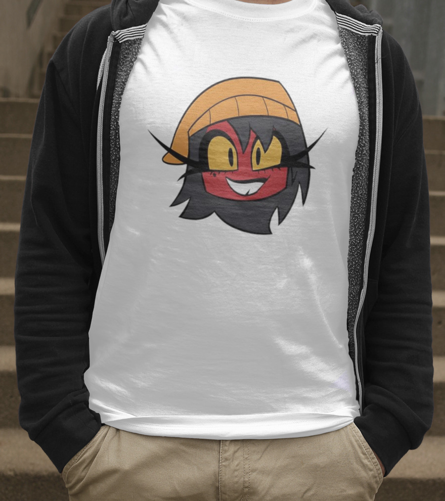 Unhappy Campers Millierd Red-Faced Character With Orange Hat And Yellow Eyes T-Shirt