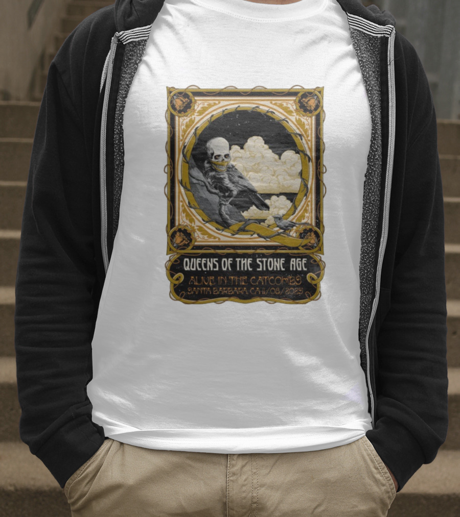 Queens Of The Stone Age Alive In The Catacombs Santa Barbara CA 11/08/2023 T-Shirt