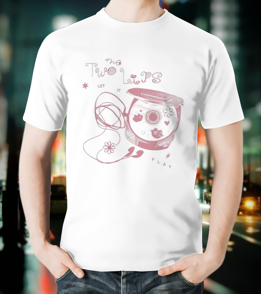 The Two Lips Vinyl Record Playful Flowers T-Shirt