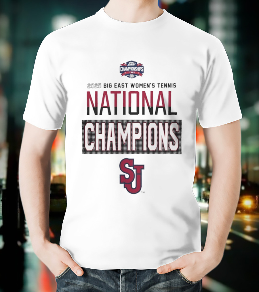 St John’s Red Storm 2025 Big East Women’s Tennis National Champions T-Shirt