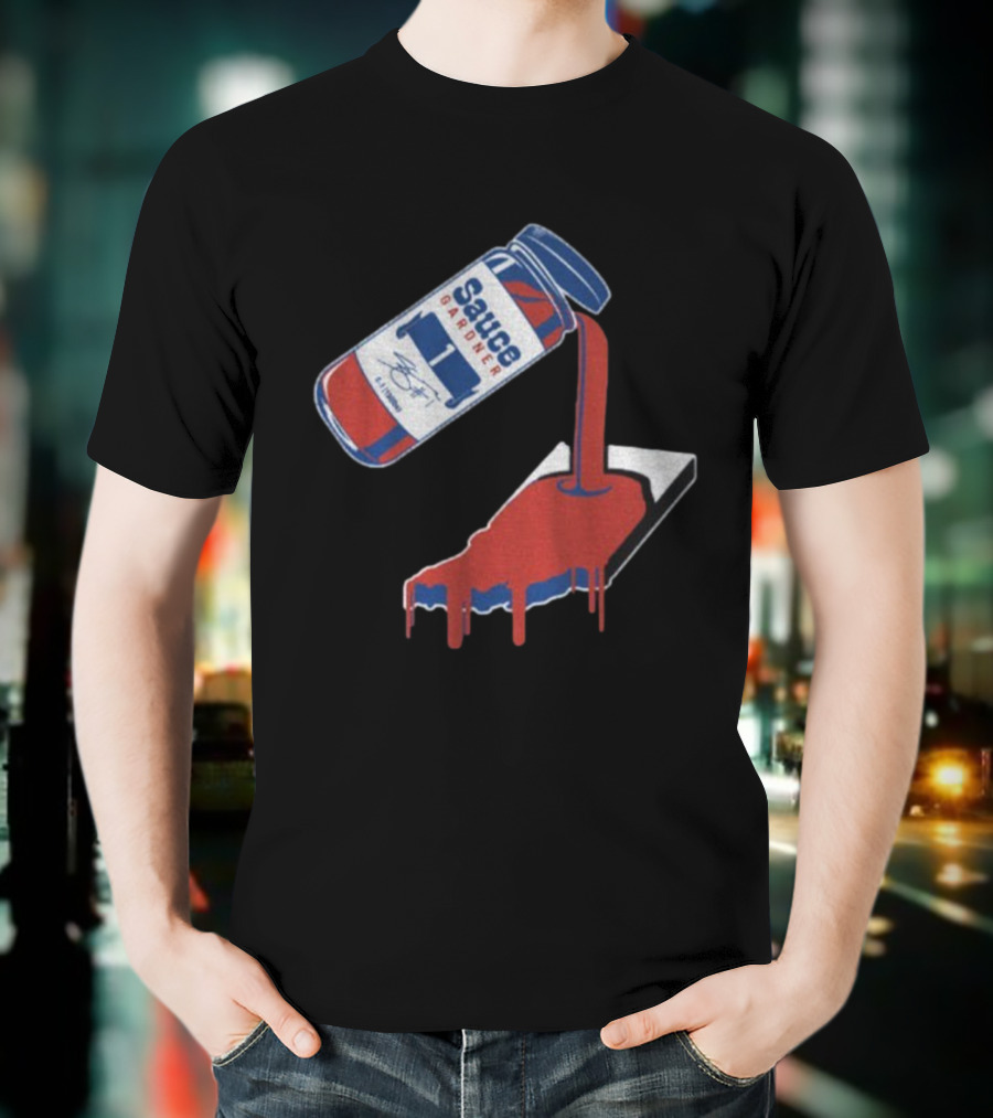 Sauce Gardner Indy Bottle #1 Signature 캐릭터 Red Team Colors T-Shirt