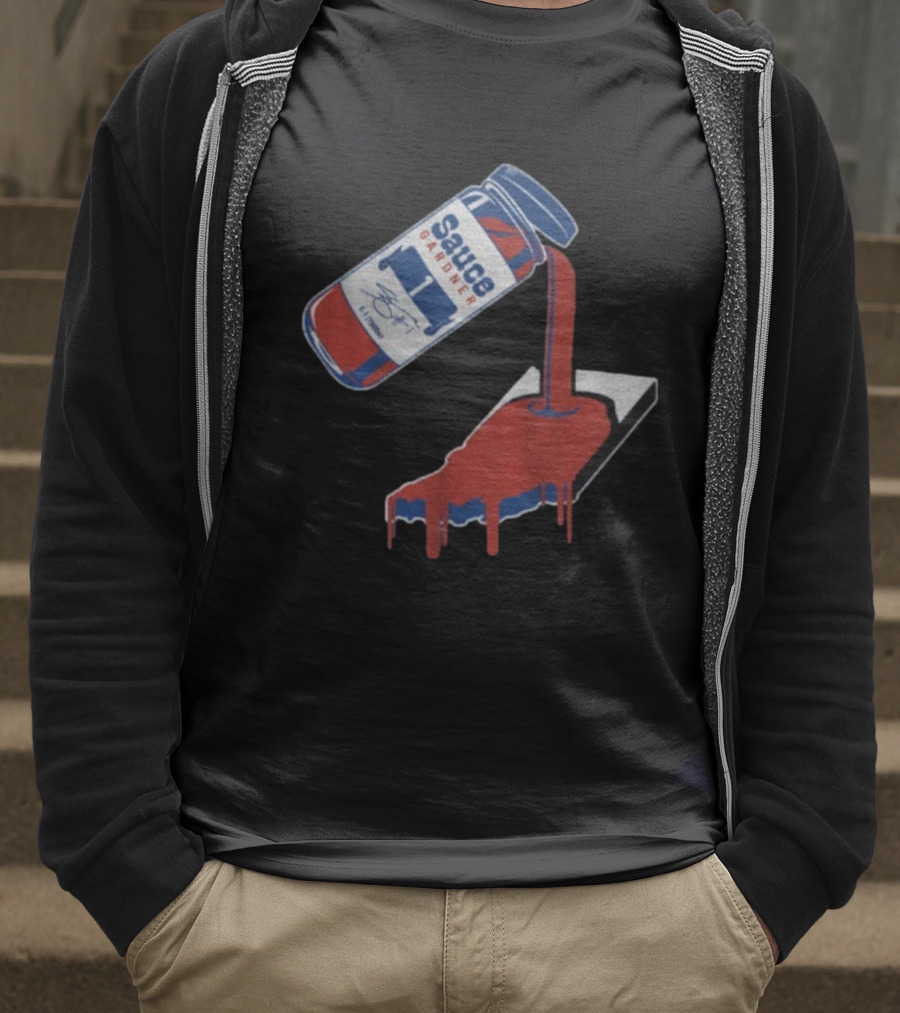 Sauce Gardner Indy Bottle #1 Signature 캐릭터 Red Team Colors T-Shirt
