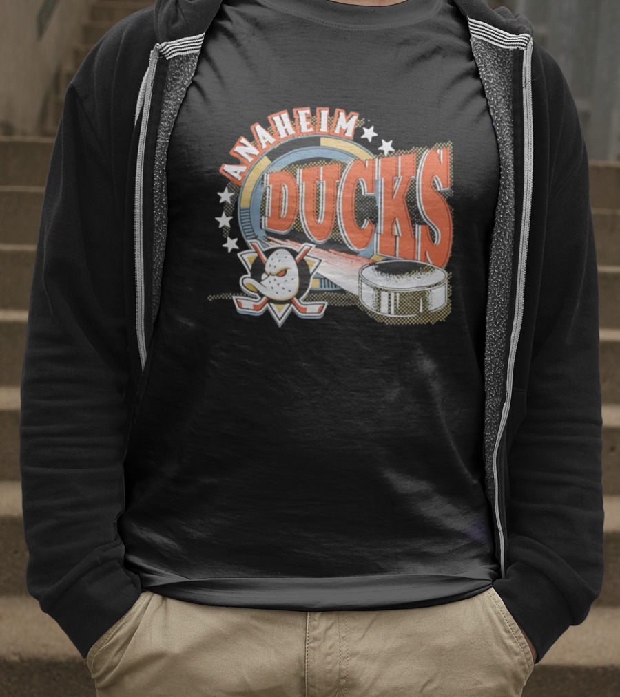 Anaheim Ducks Hockey Mask Puck NHL Team T-Shirt