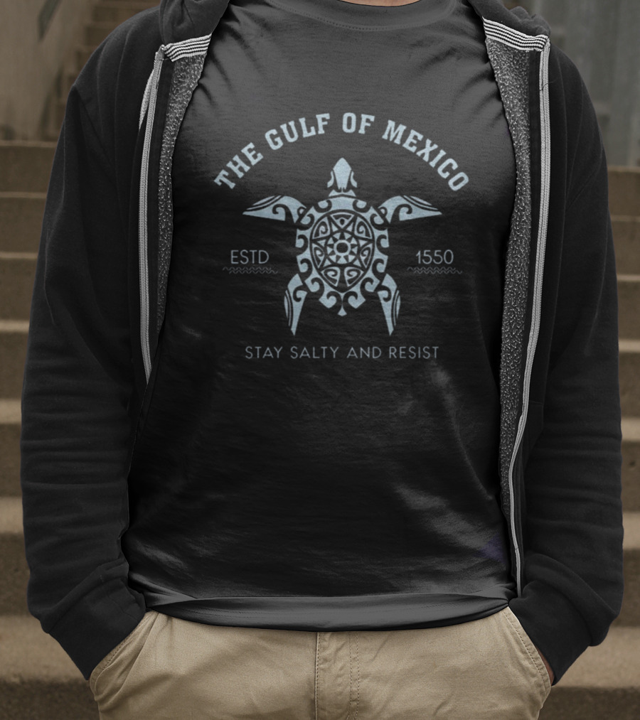 The Gulf Of Mexico Stay Salty And Resist Turtle Estd 1550 T-Shirt