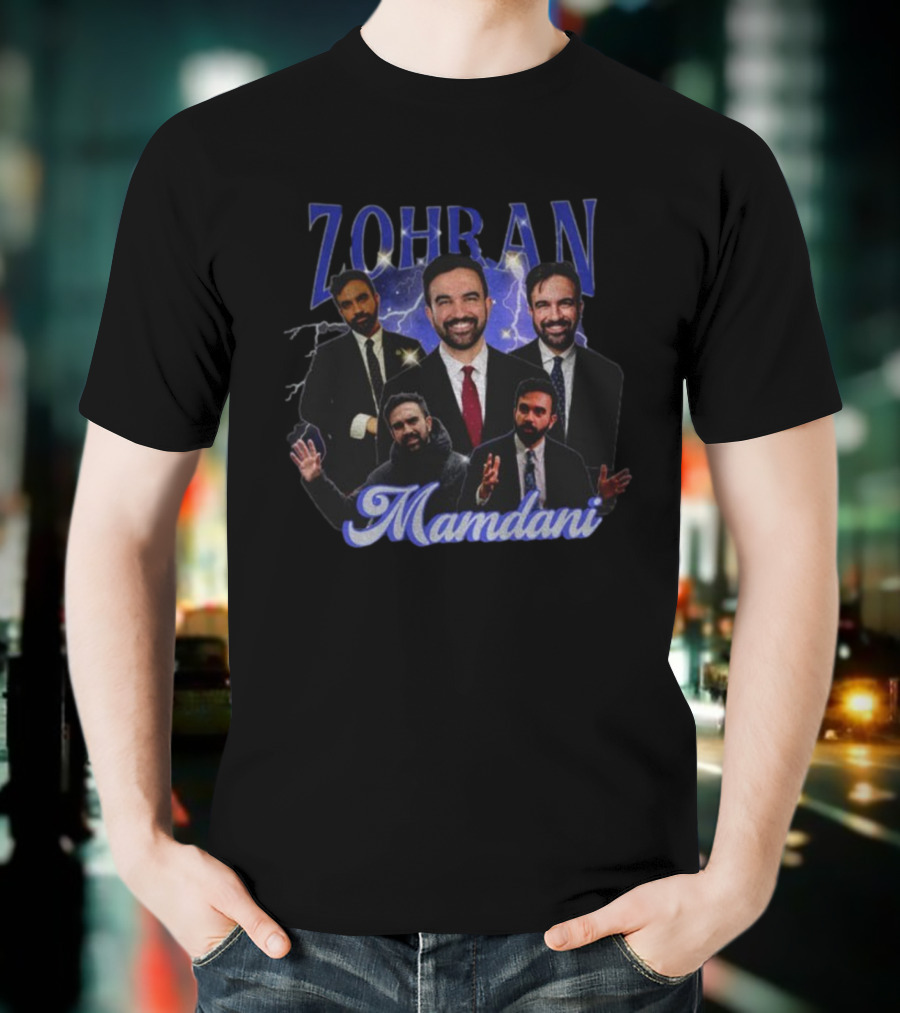 Zohran Mamdani Campaign New York Lightning Theme T-Shirt