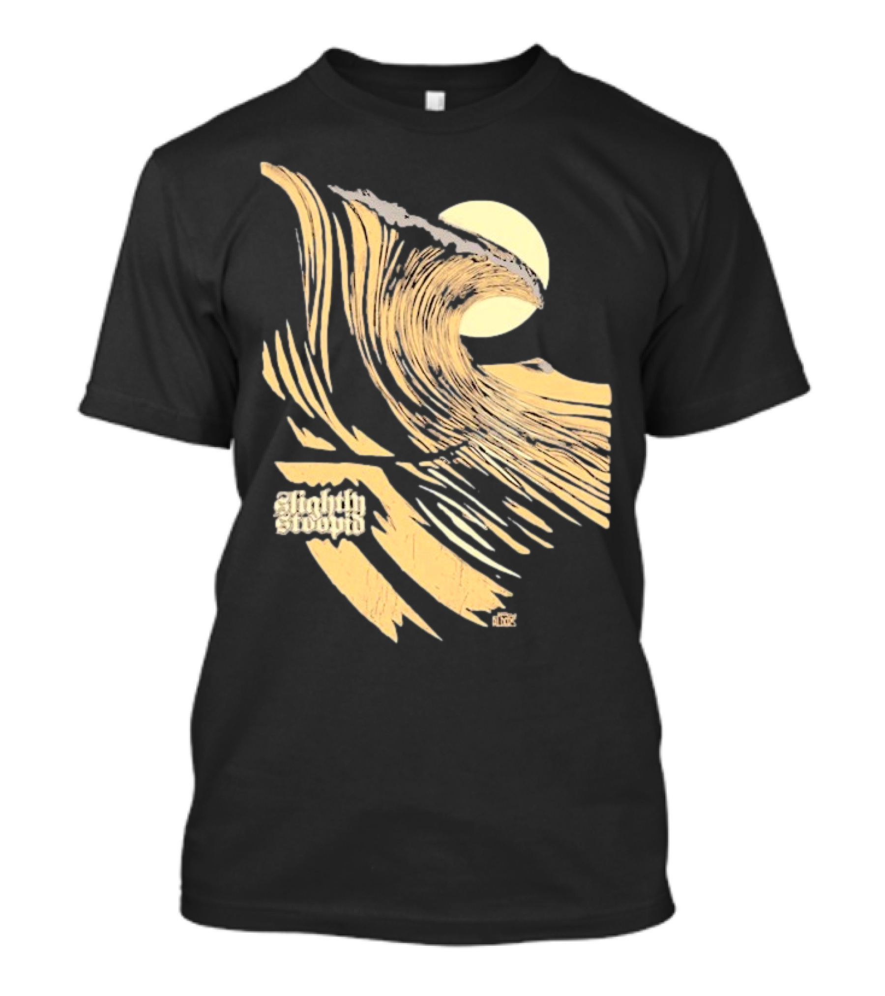 Slightly Stoopid Coffee Surf Co Alders Wave Art Vintage Sun T-Shirt