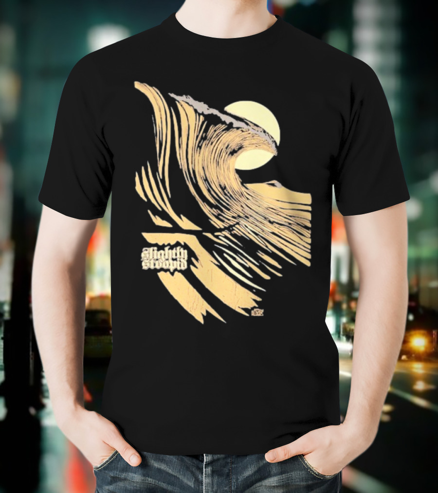 Slightly Stoopid Coffee Surf Co Alders Wave Art Vintage Sun T-Shirt