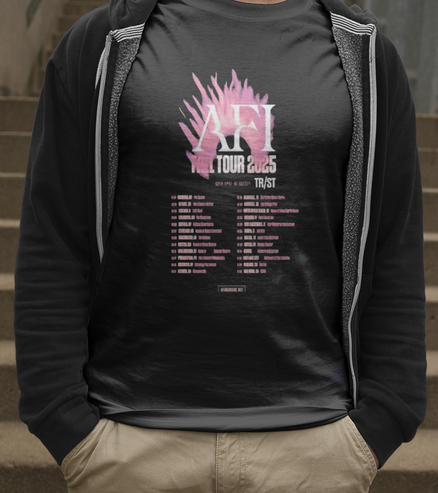 AFI Fall Tour 2025 Concert Schedule With TR/ST Dates And Locations T-Shirt