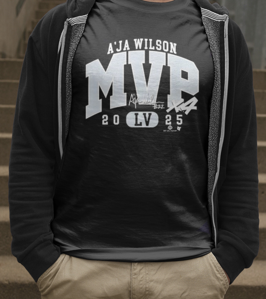 A'ja Wilson MVP 2025 LV Basketball Signature T-Shirt