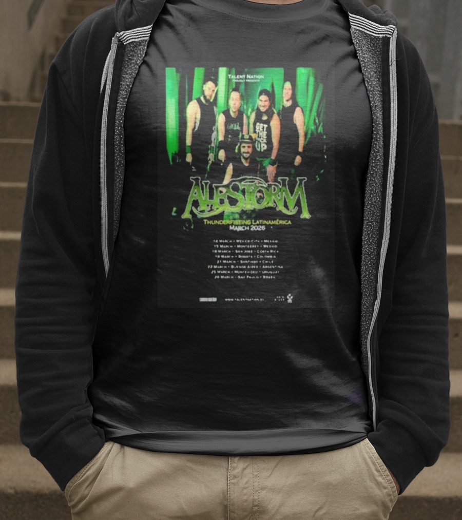 Alestorm Thunderfisting Latinamerica Tour March 2026 Dates And Locations T-Shirt