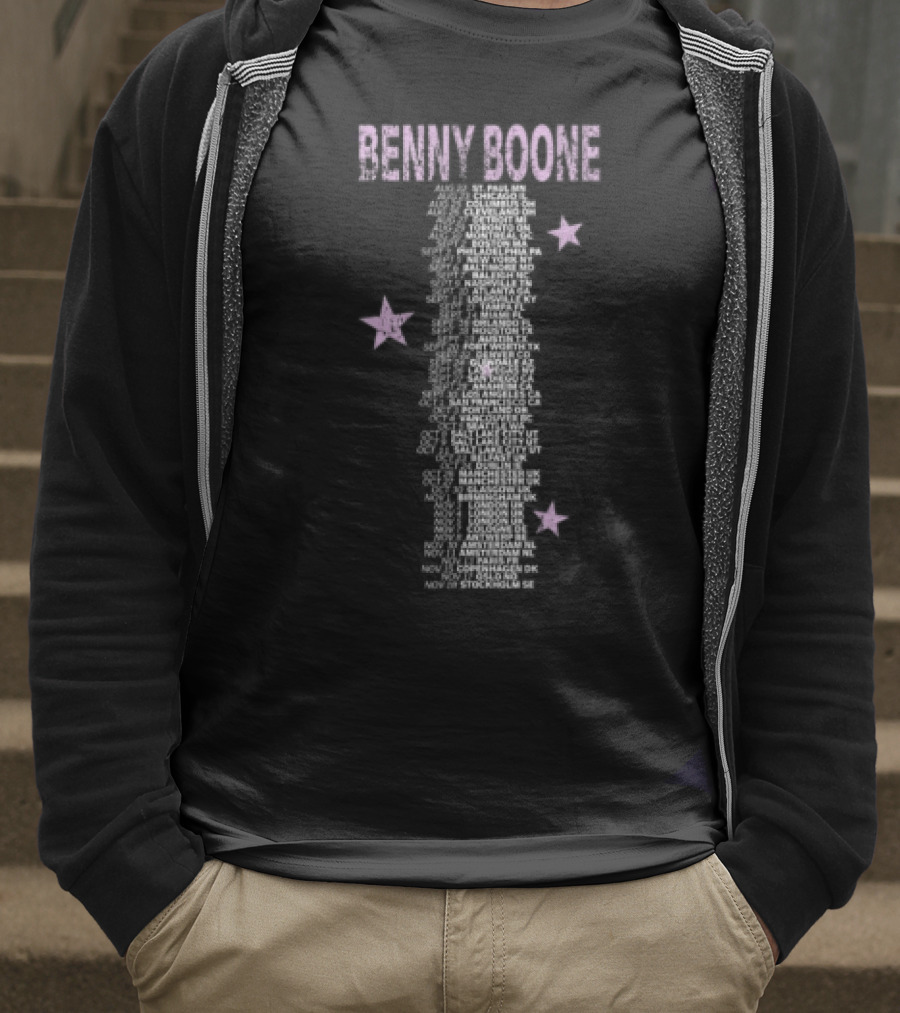 Brighter My Love Dateback Heart Pink Stars T-Shirt