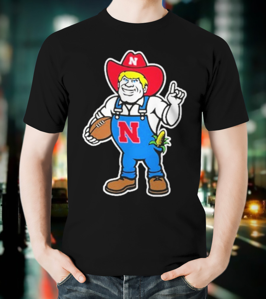 Andrew Whitworth Ryan Fitzpatrick Nebraska Huskers Herbie Husker Football Mascot T-Shirt