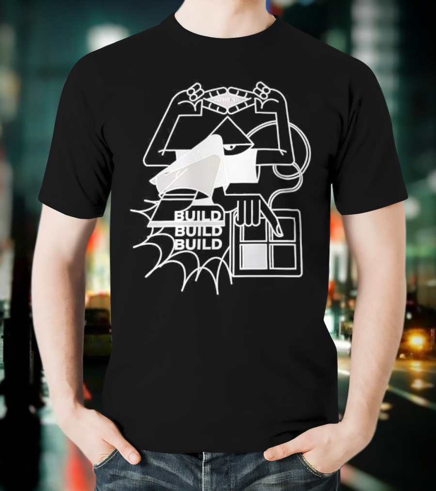 Athena Build Architecture Blueprint Design Construction Blueprint T-Shirt