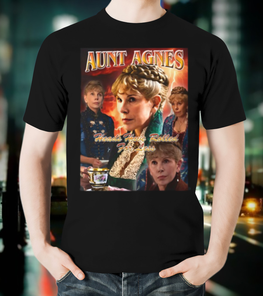 Aunt Agnes Heads Have Rolled For Less Lightning Tea Cup Collage T-Shirt