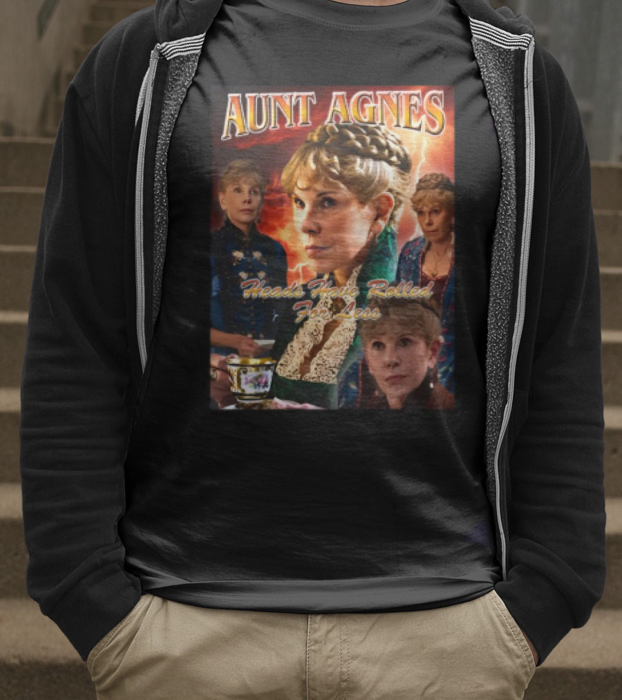 Aunt Agnes Heads Have Rolled For Less Lightning Tea Cup Collage T-Shirt