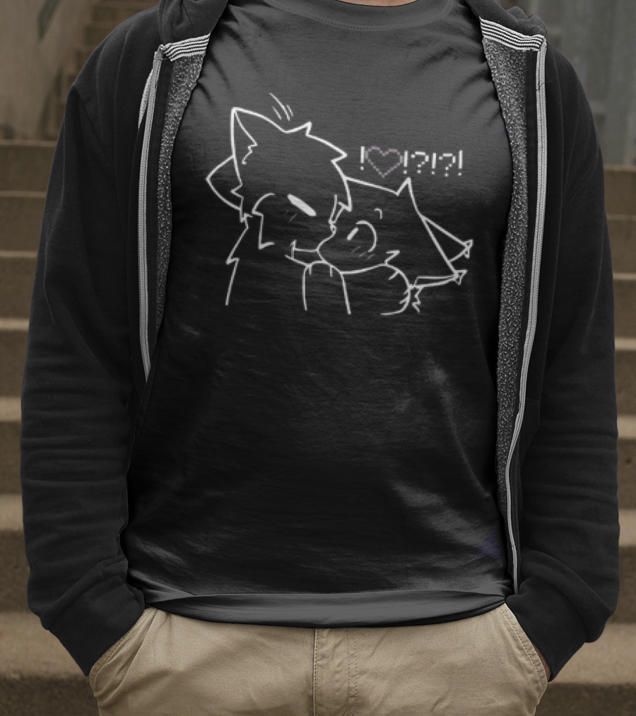 Boykisser Couple Cute Heart Doodle Art T-Shirt