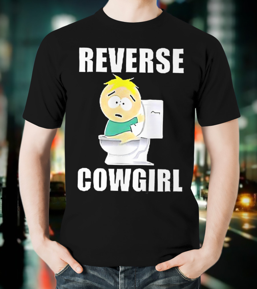 Butters Stotch South Park Reverse Cowgirl Toilet Scene T-Shirt