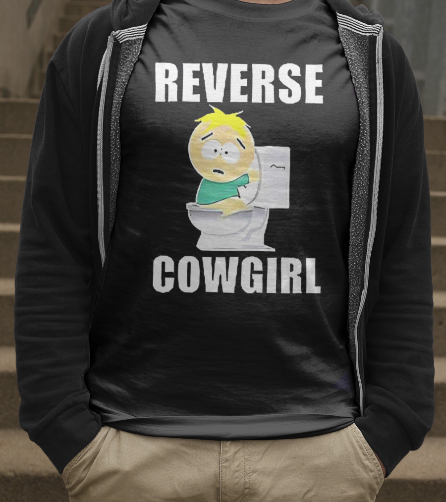 Butters Stotch South Park Reverse Cowgirl Toilet Scene T-Shirt