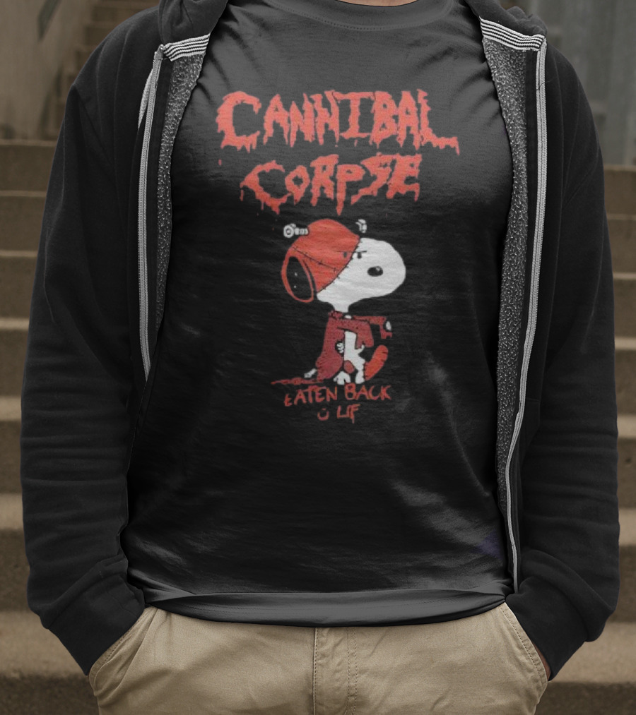 Cannibal Corpse Eaten Back To Life Snoopy Parody T-Shirt
