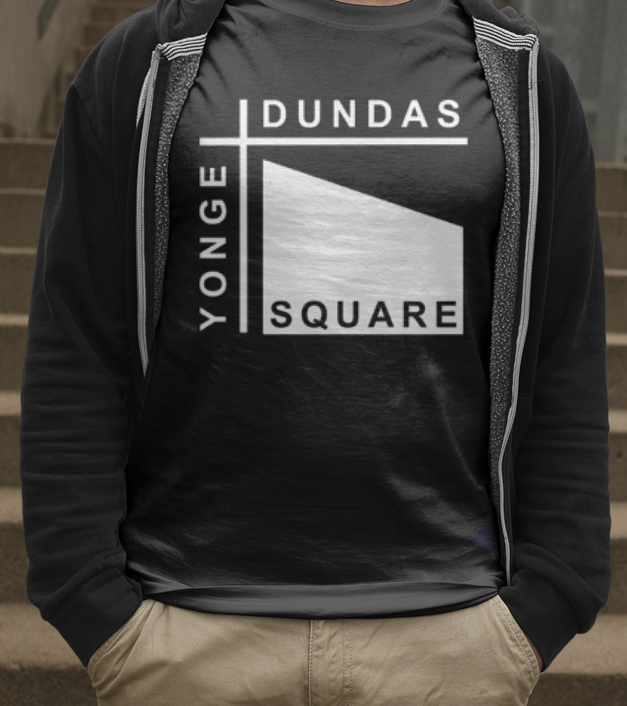 Yonge Dundas Square Toronto Landmark Icon Text T-Shirt