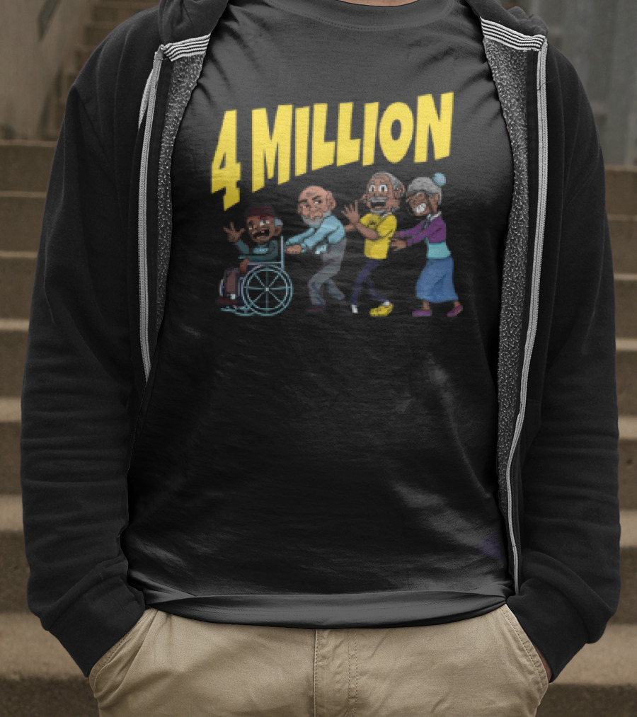 Daydrianharding 4 Million Subscribers Celebration With Group Cartoon Characters T-Shirt