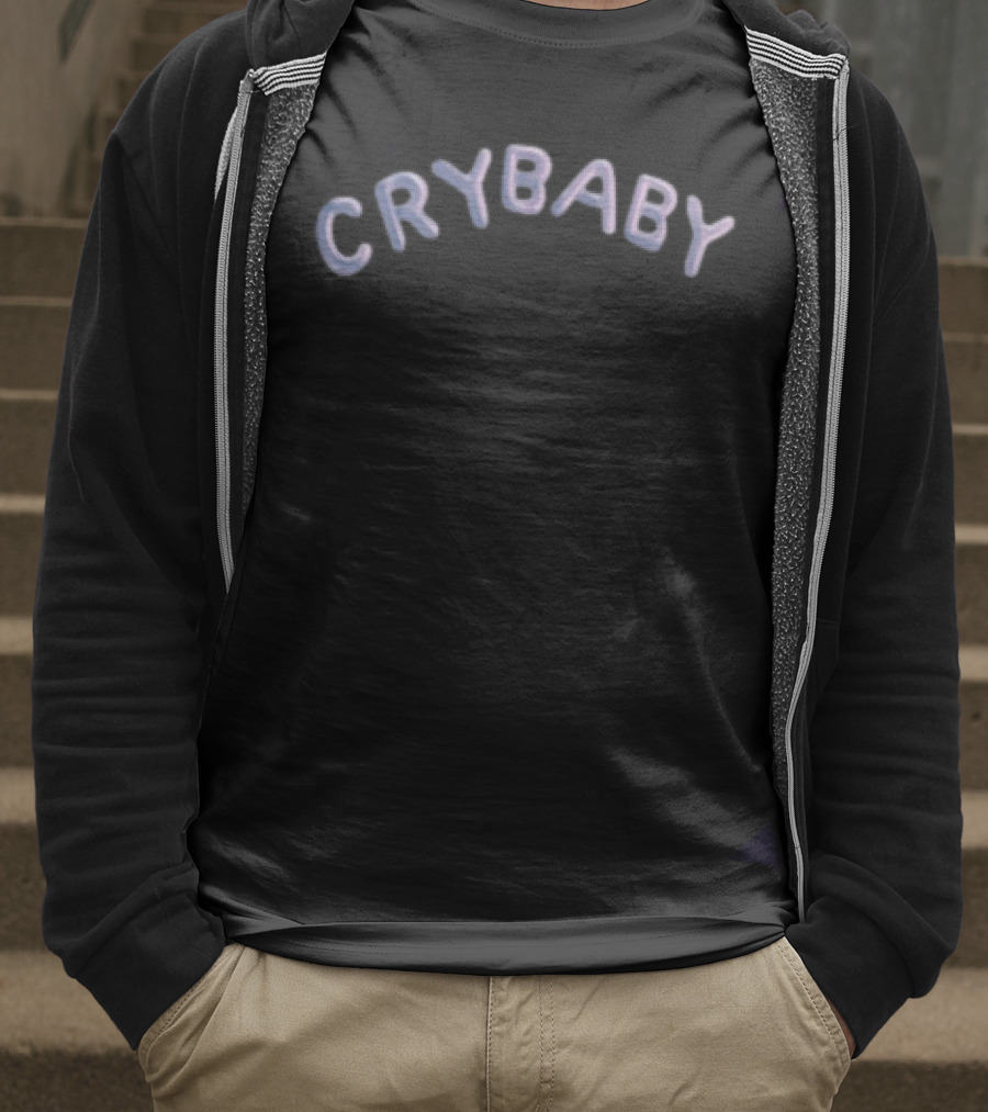 Cry Baby Sad Bear Pastel Typography T-Shirt
