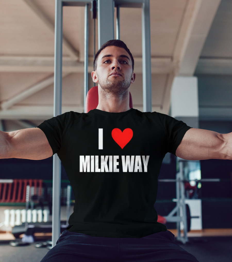 I Love Milkie Way Cute Cow Theme T-Shirt