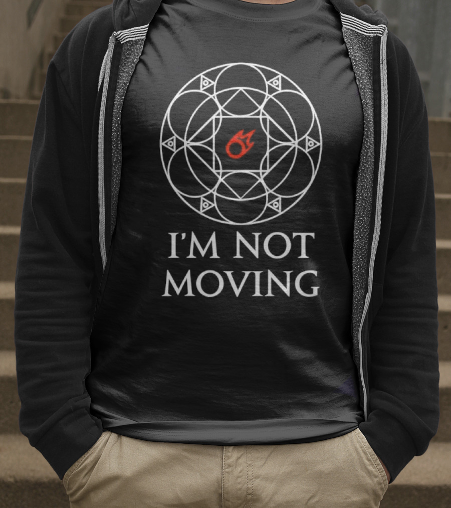 I'm Not Moving Ley Lines Circle Sphere T-Shirt