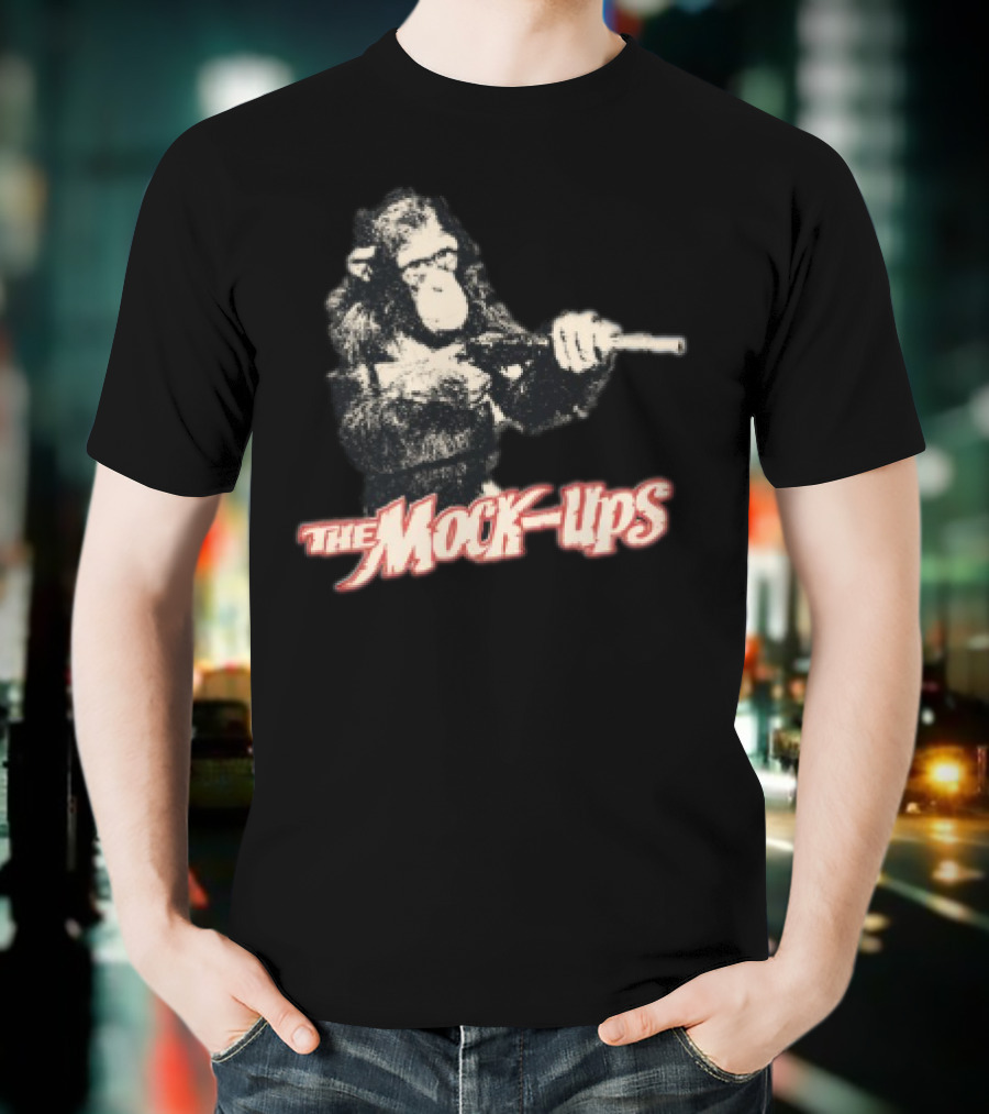 The Mock Ups Monkey Holding Toy Gun T-Shirt