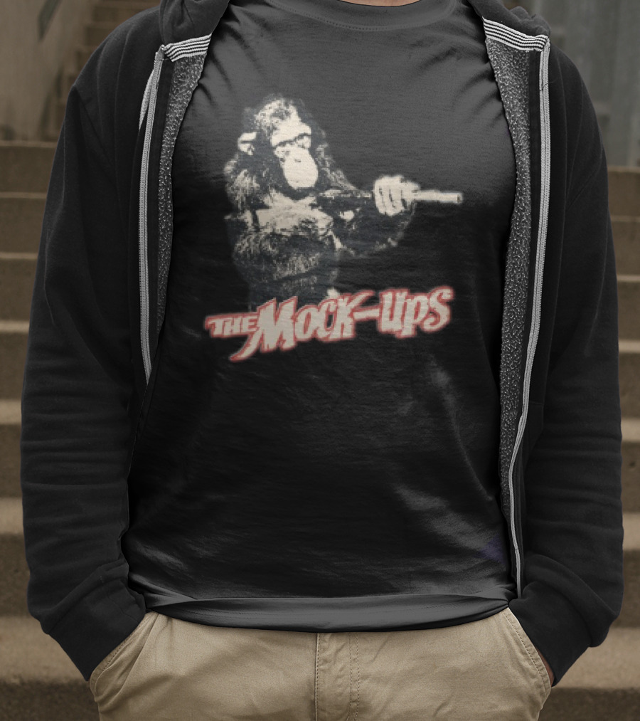 The Mock Ups Monkey Holding Toy Gun T-Shirt