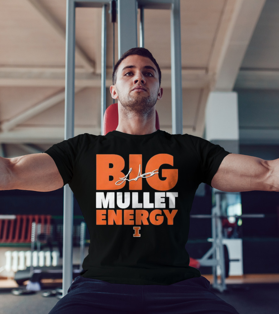Big Mullet Energy Luke Altmyer University Of Illinois Signature T-Shirt