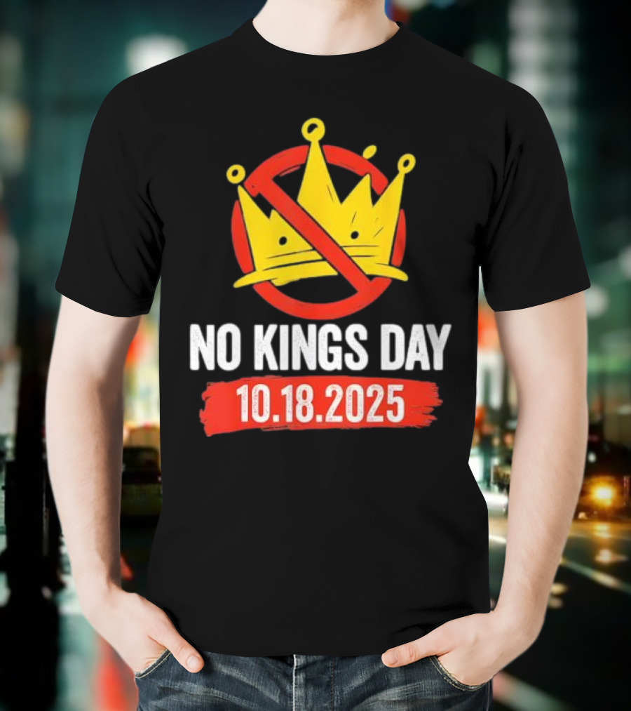 No Kings Day 10.18.2025 Crown Symbol T-Shirt