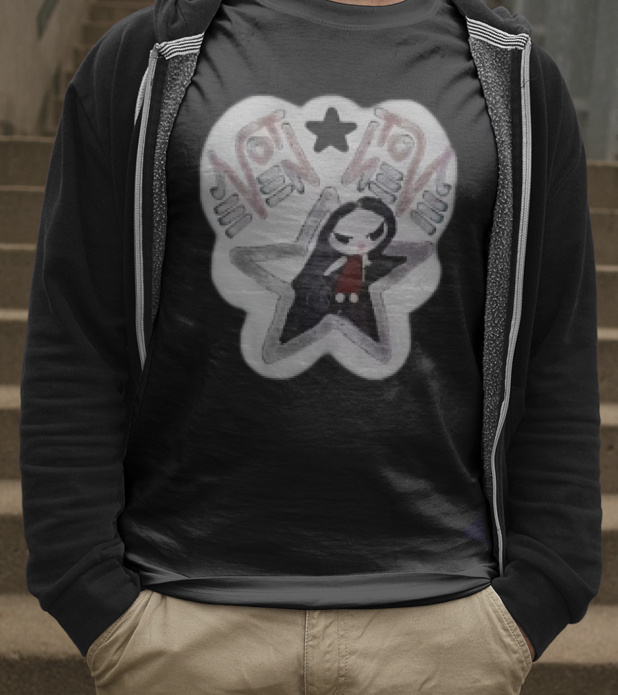 Not Even Emily Gothic Star Character Patch T-Shirt