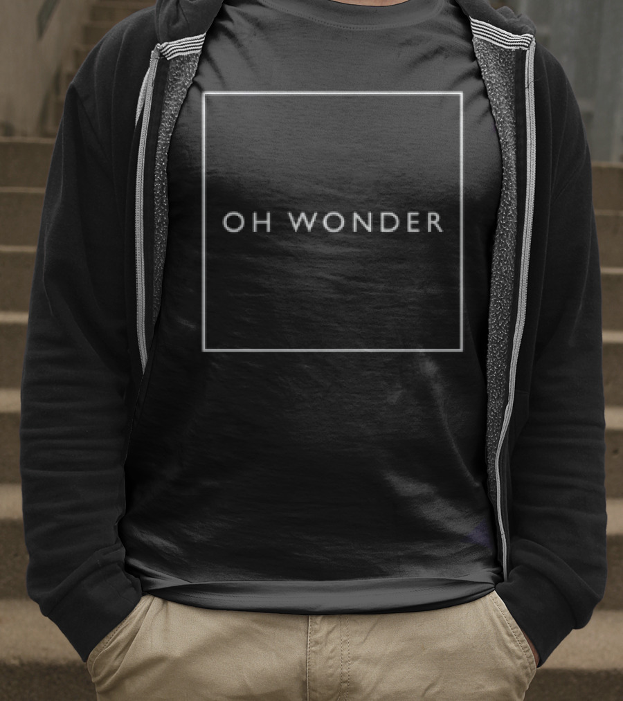 Oh Wonder 10 Years On Minimalist White Text On Black Background T-Shirt