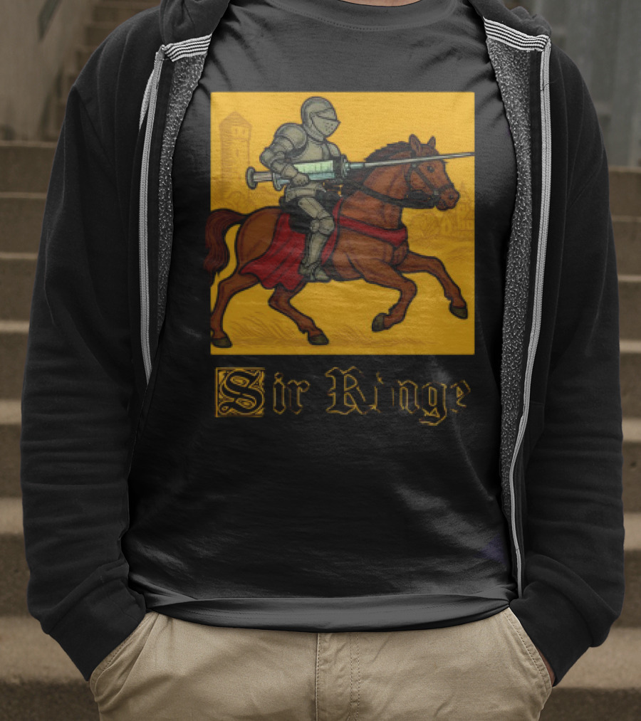 Orbital Sir Ringe Knight On Horse With Syringe Lance T-Shirt
