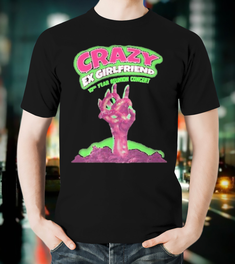 Rachel Bloom Crazy Ex Girlfriend 10th Year Reunion Concert Zombie Hand T-Shirt