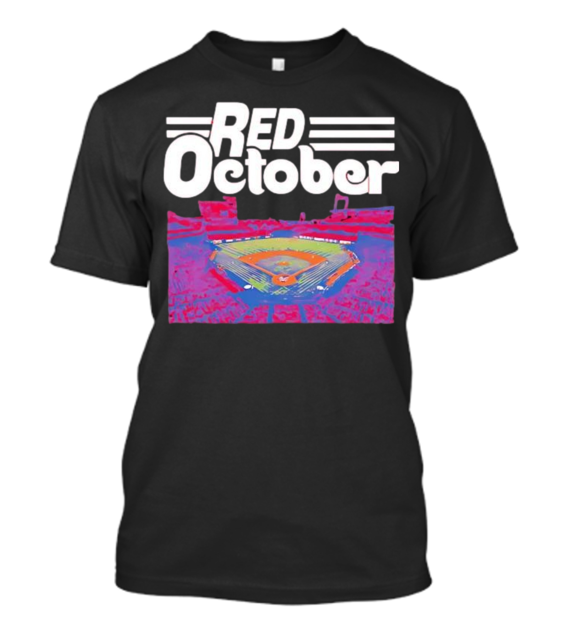 Red October Philadelphia Phillies Stadium Baseball Scene T-Shirt