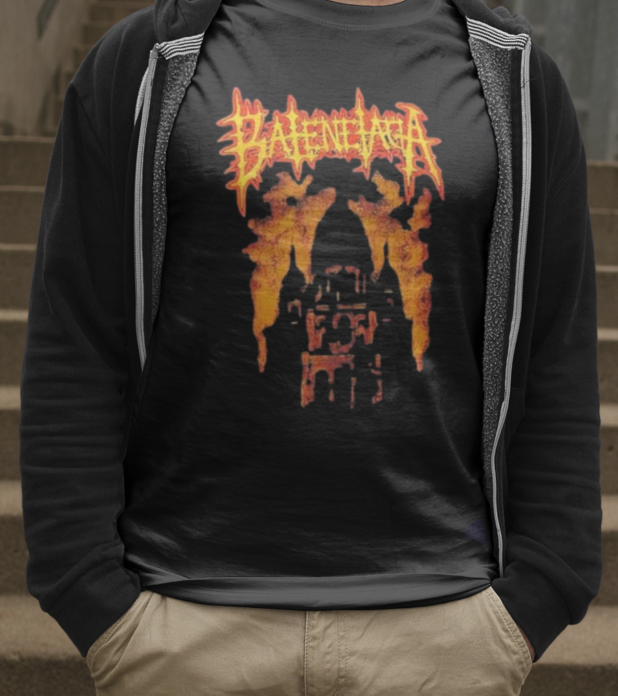 Balenciaga Fire Print Anne Hathaway Style T-Shirt