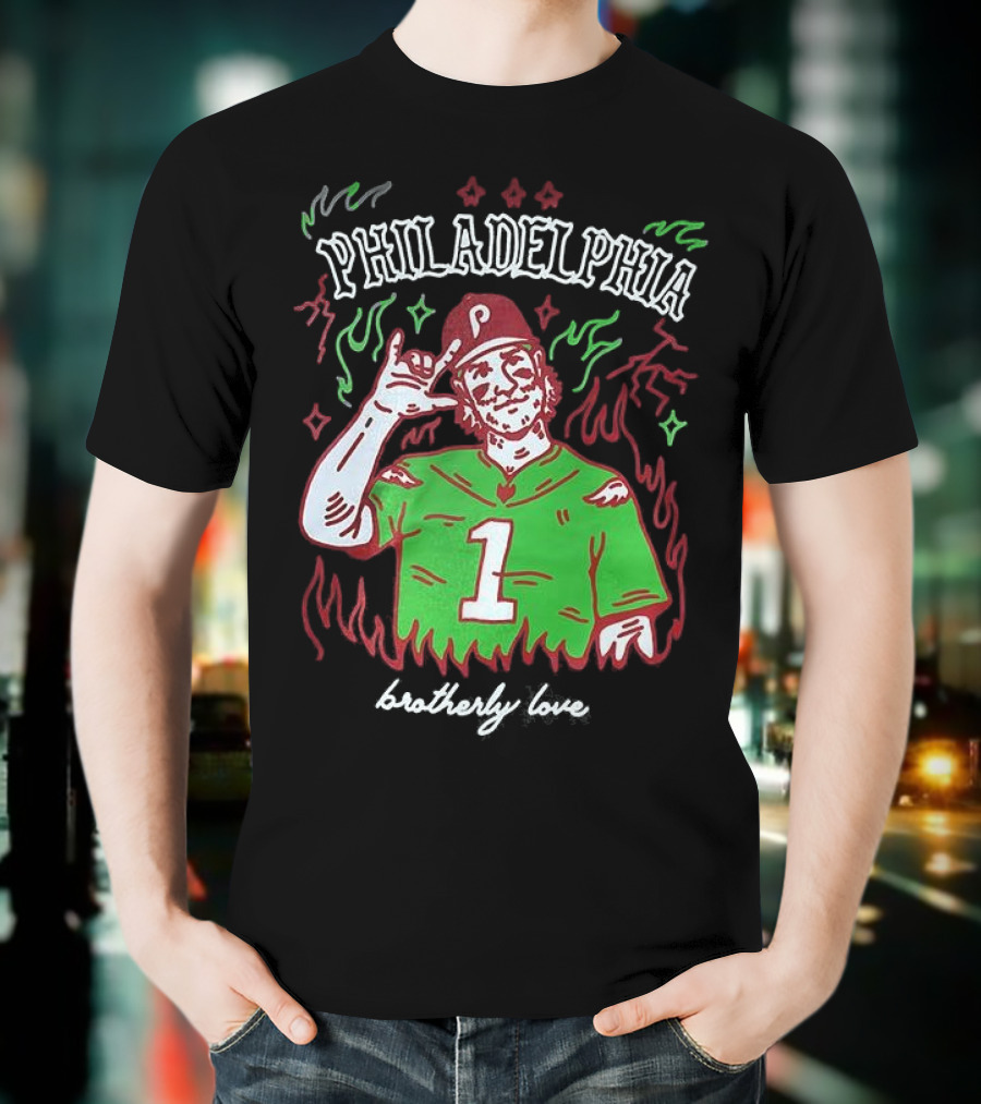 Philadelphia Phillies Bryce Harper Brotherly Love Baseball T-Shirt