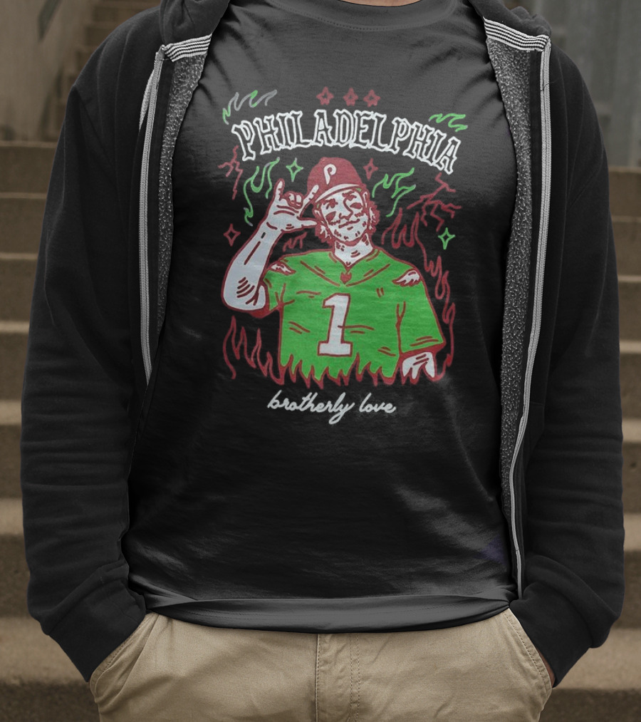 Philadelphia Phillies Bryce Harper Brotherly Love Baseball T-Shirt