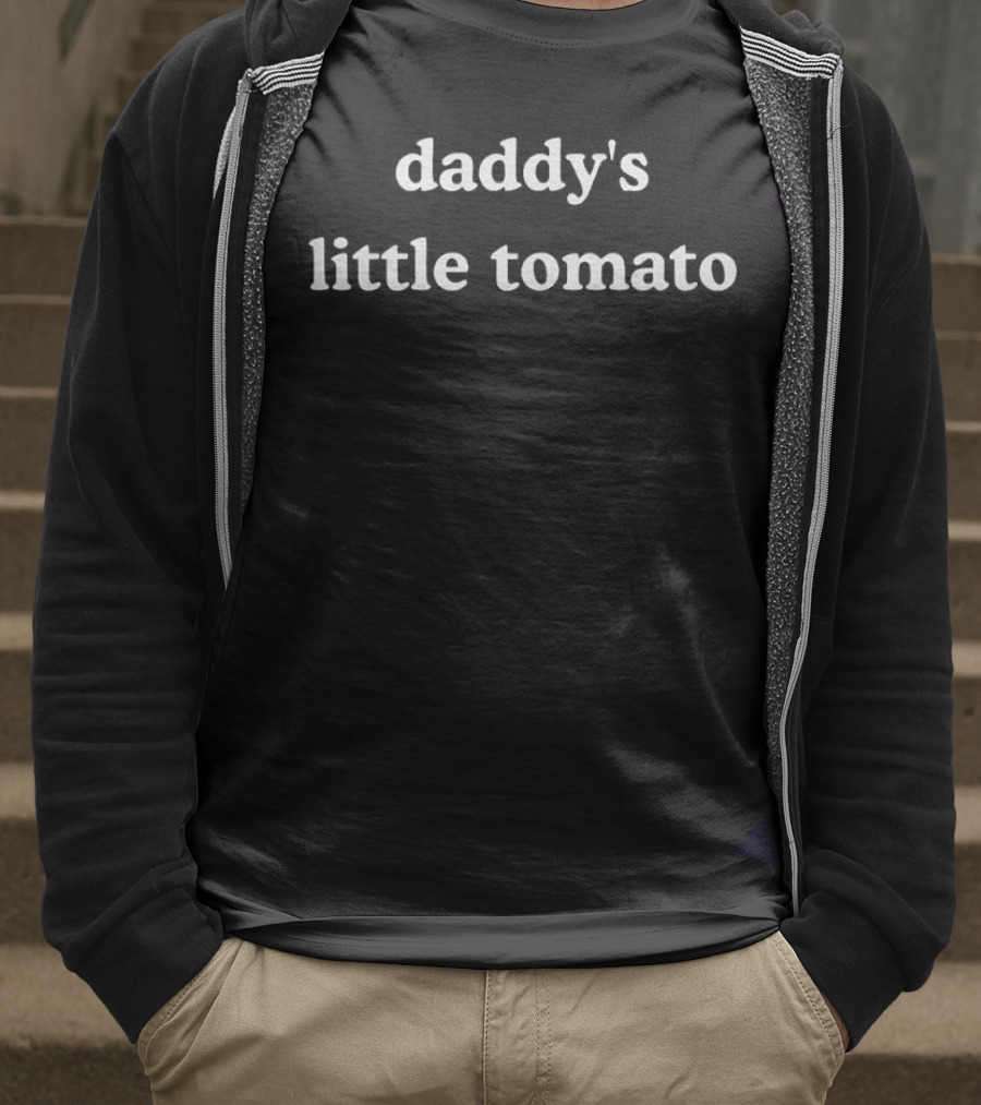 Daddy's Little Tomato Father's Day Gift Cute Kids Phrase T-Shirt