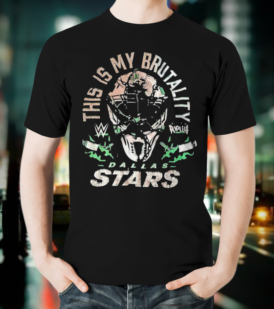 Dallas Stars WWE Rhea Ripley This Is My Brutality Collaboration T-Shirt