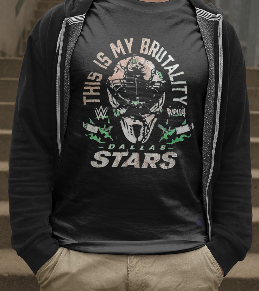 Dallas Stars WWE Rhea Ripley This Is My Brutality Collaboration T-Shirt