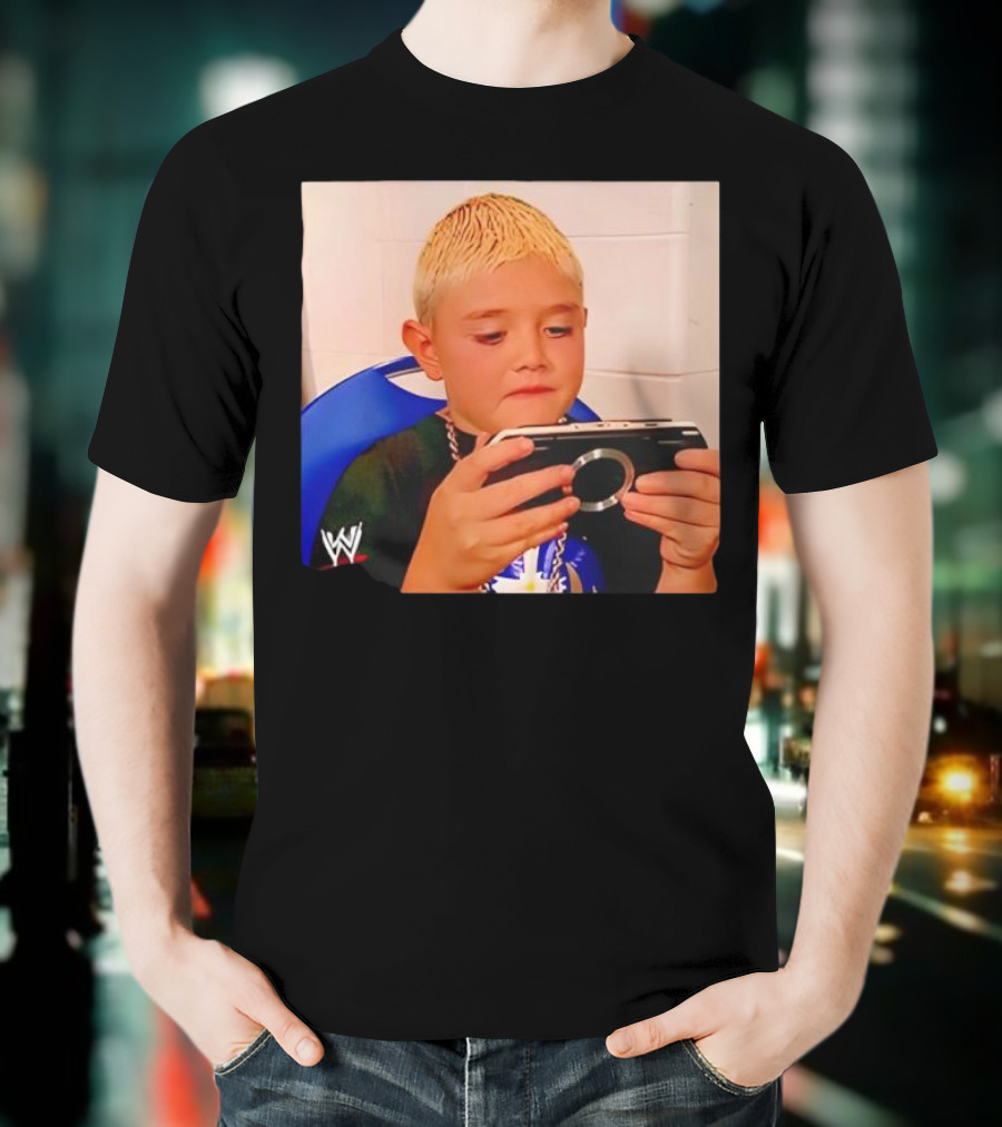 Dominik Mysterio Young WWE Star Playing PSP T-Shirt