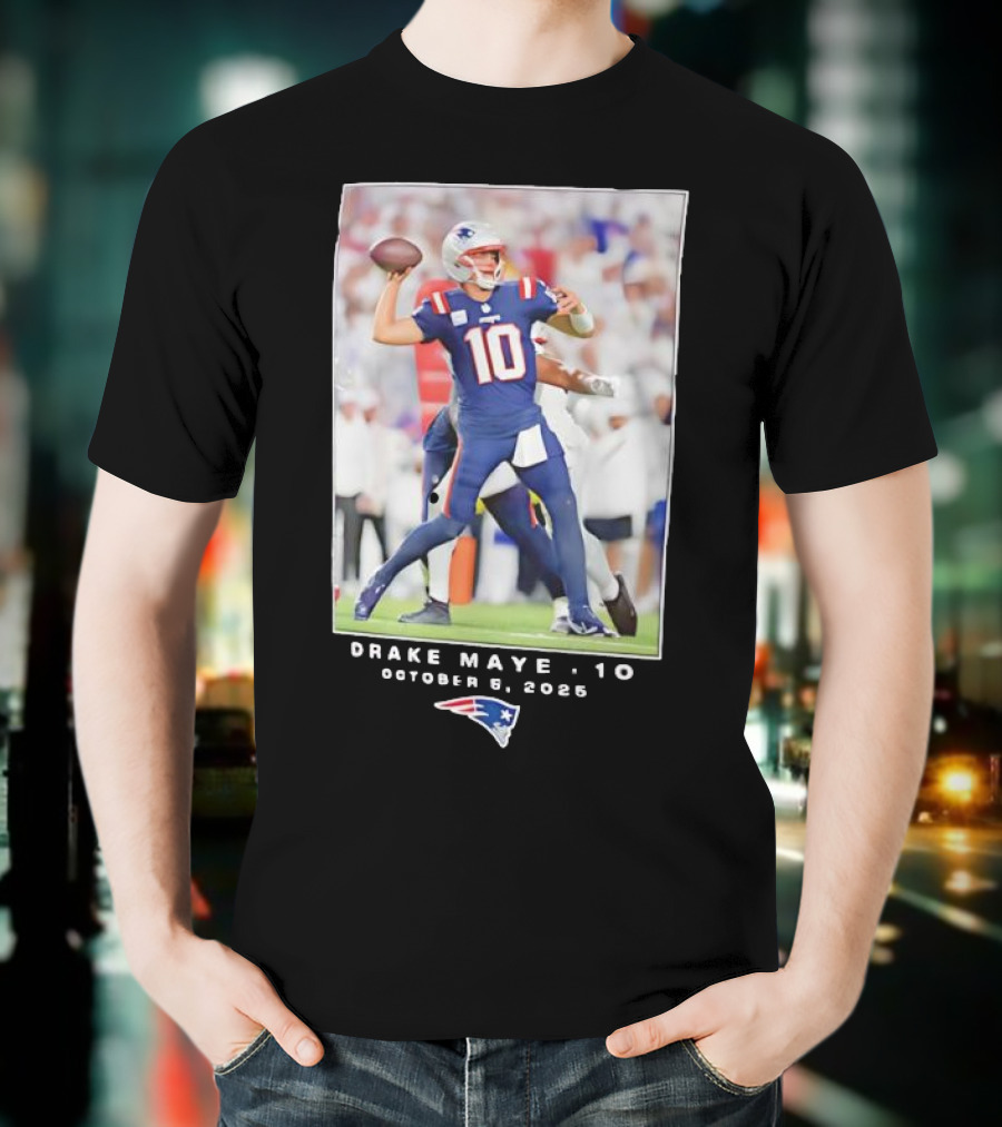 New England Patriots NFL Drake Maye 10 October 5 2025 T-Shirt