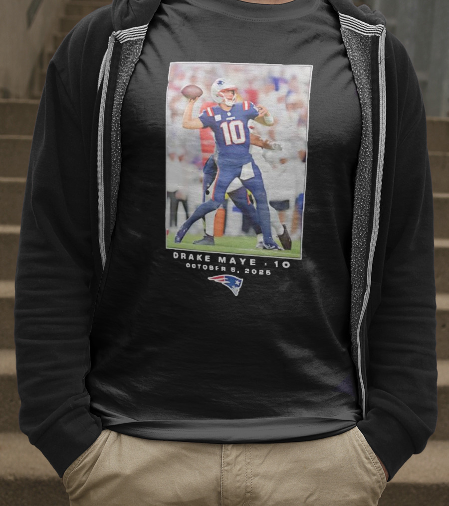 New England Patriots NFL Drake Maye 10 October 5 2025 T-Shirt