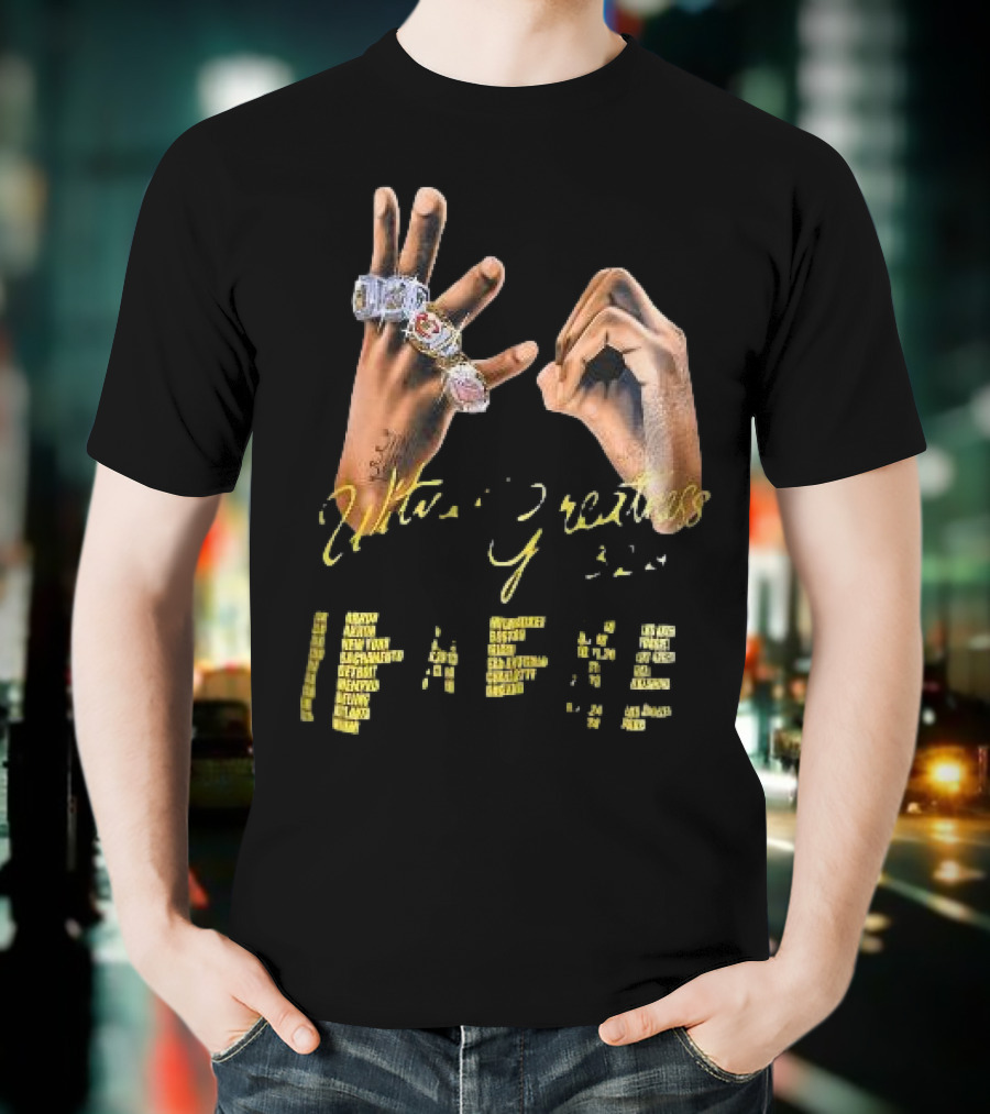 LeBron James Witness Greatness Rings Hands 23 GOAT Championship T-Shirt